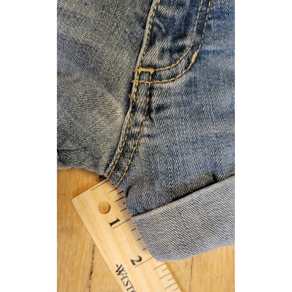 Bullhead Black PacSun Womens 3 Denim Shorts Low Rise Cuffed Y2K 2012 Stretch - Picture 3 of 10
